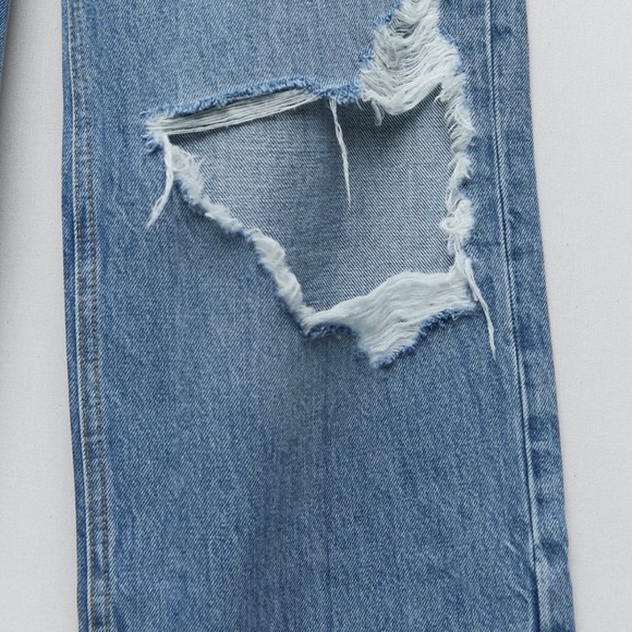 ZARA Wide Leg Full Length Jeans - Picture 3 of 6